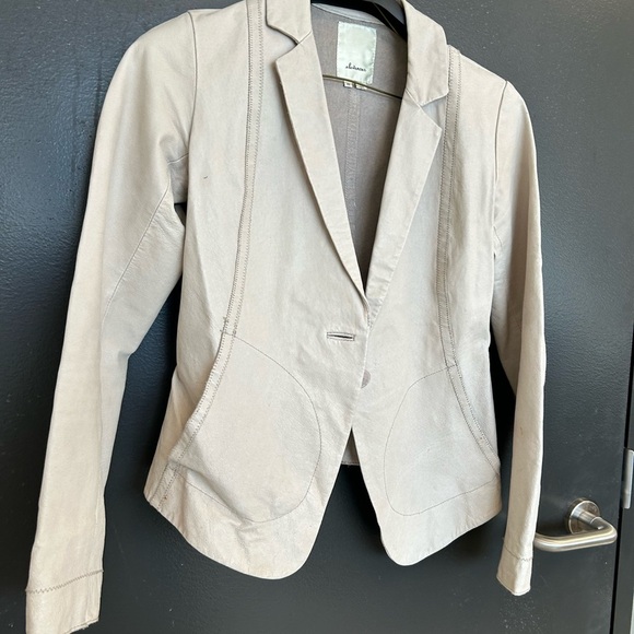 Elevenses (Anthropologie) XS leather blazer in good used condition - Picture 2 of 12